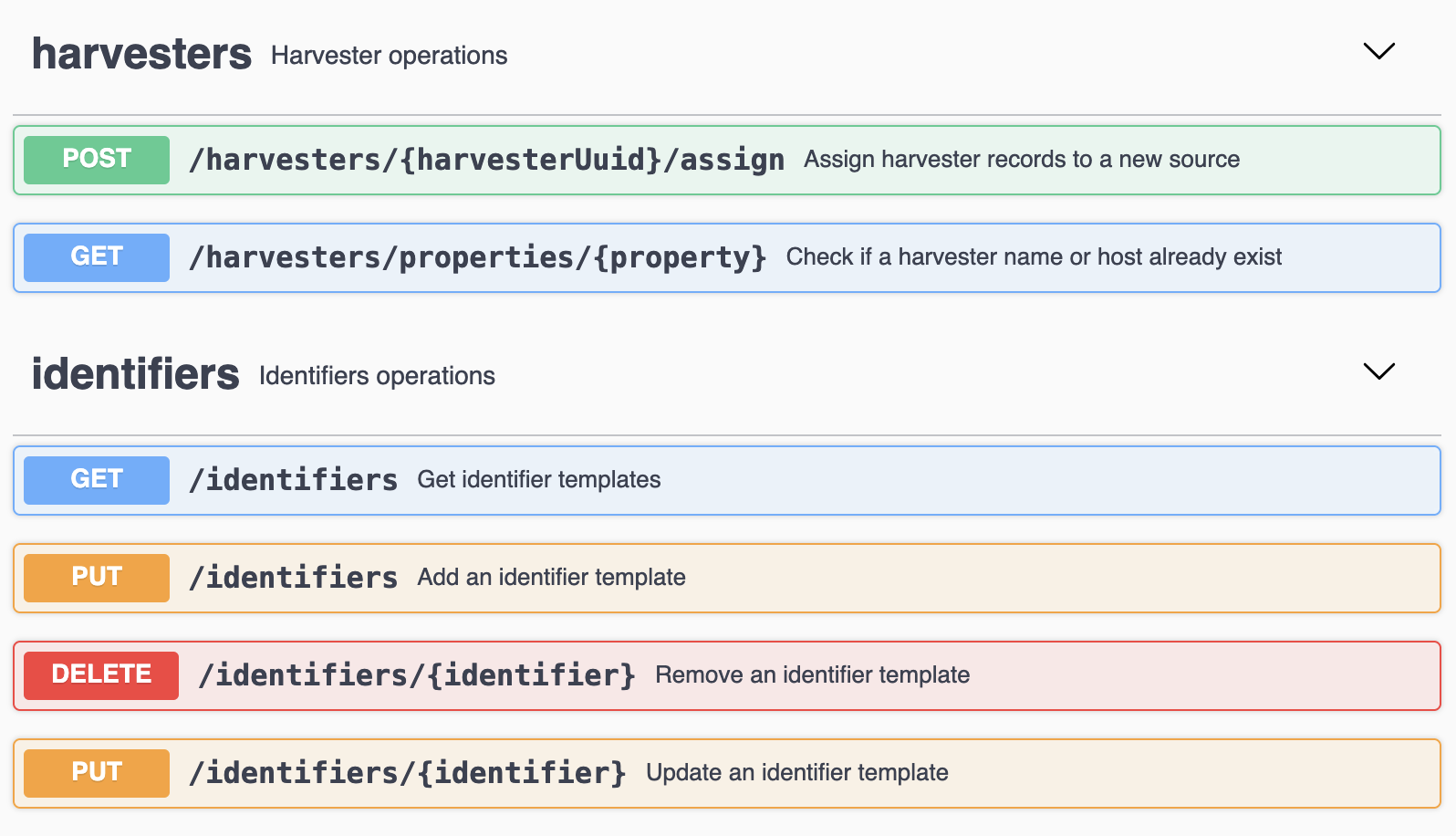 GeoNetwork admin console